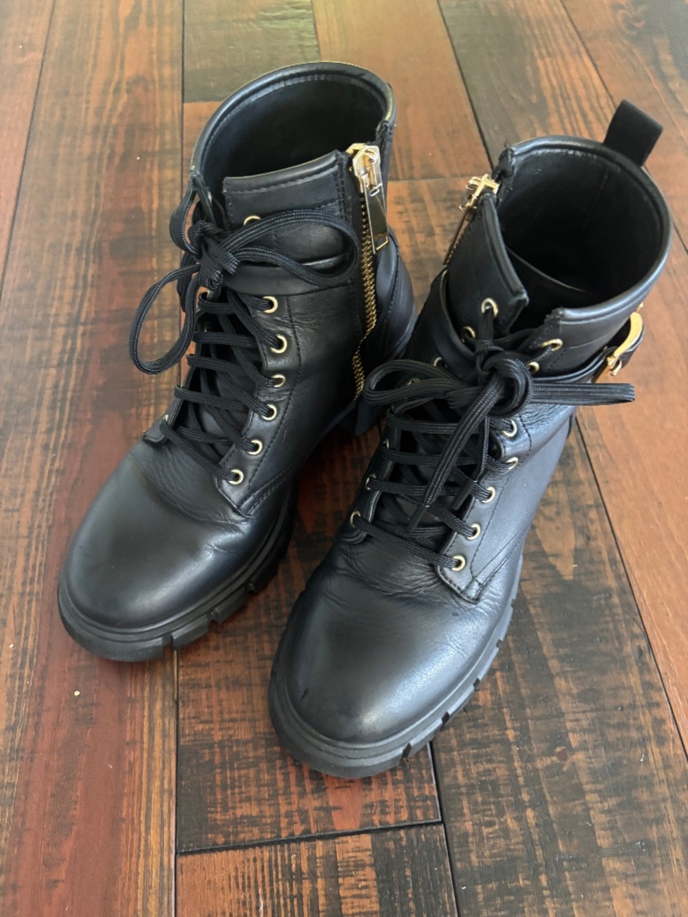 Thursday Boot Company Coda Combat Boot (Black and Gold)